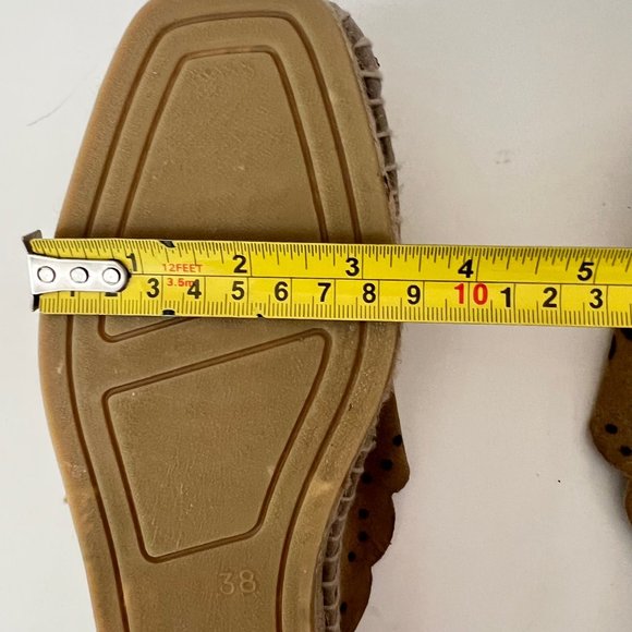 NEW! Anthropologie Suede Spain Espadrille Sandals in Tan, EU 38 (US 7.5) - Picture 14 of 14